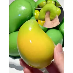 Handmade Crispy Mango Stress Ball Squeeze Toy, Color-Changing Mango Squishy Fidget Ball, ASMR Sensory  Stress Relief Toy