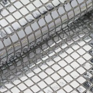 Silver Metallic Foil Disco Ball Mirror Fabric: Add Glamour to Your Event Decor