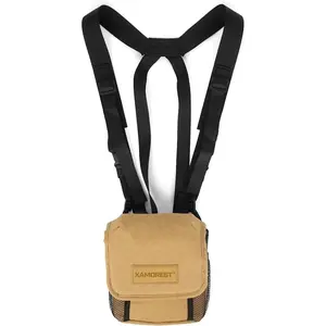 Universal Binocular Case, Binocular Harness for Hunting Case with Adjustable Shoulder Straps, 2 Mesh Pockets, Yellow Camera Protection