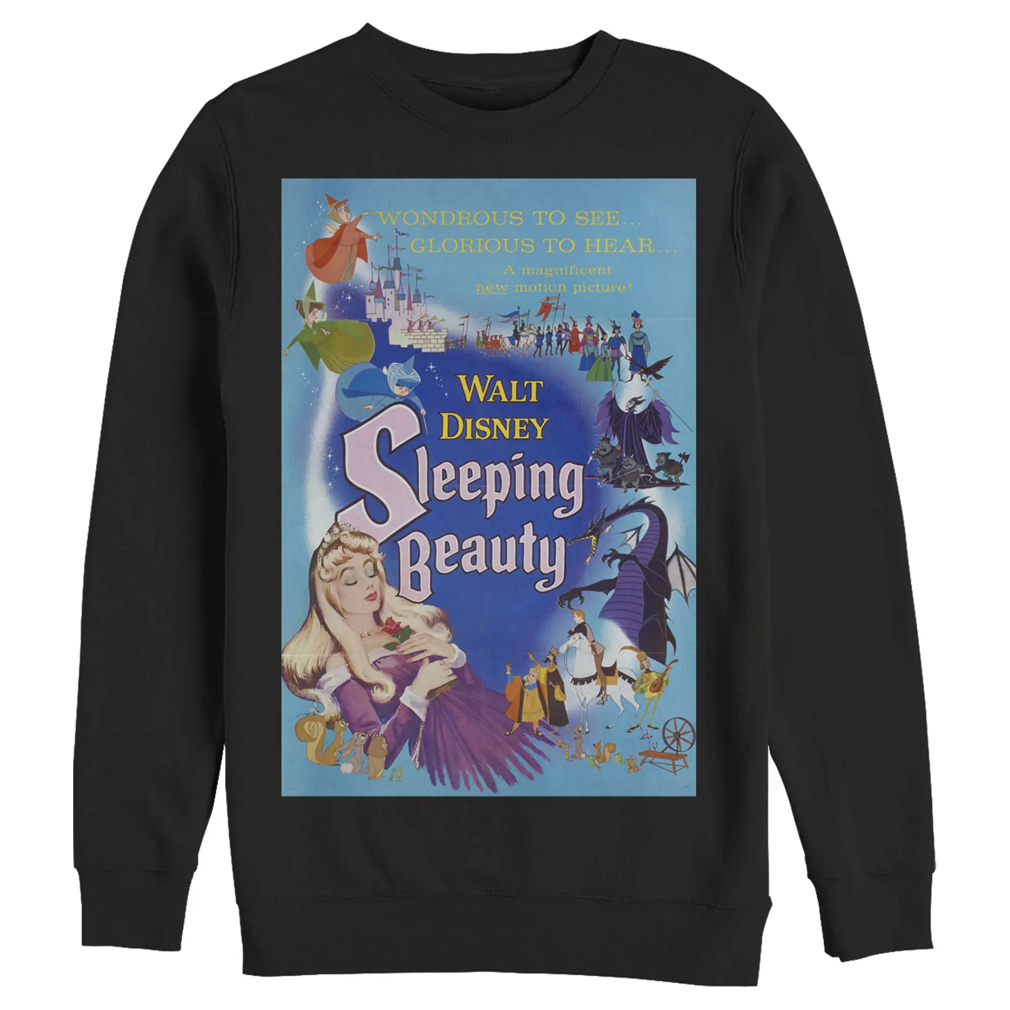 Men's Sleeping Beauty Classic Motion Picture Poster Sweatshirt