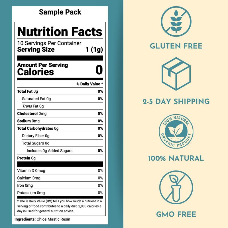 Gum of Gods - Sample Pack 10 grams of Chios Mastic Resin masticgum