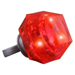 212 MAIN Large Ruby Red LED Gem Ring, Statement Ring for Party Wear, Stunning Cut, Gem Look, Bright Light, Festive & Party Supply Gift