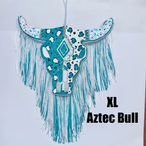 XL OG Aztec Bull Custom Scented Car Freshener Freshie Extra Large 6" x 6" freshies