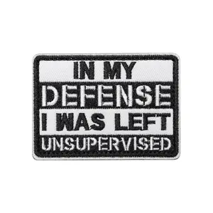 UNSUPERVISED Patch Fun Tactical Quotes Meme Velcros Embroidered Badge Hook Loop Fastener for Cap Molle Backpack Jeans Embroidery Patch