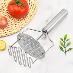 Stainless Steel Bilayer Potato Masher Kitchen Gadgets Press Food Fruit Potato Ricer Masher Presser