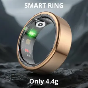 Smart Ring Health Tracker, Heart Rate & Temperature Monitor, Sleep & Stress Alerts, Auto Activity Detection, Unisex Fitness Band, Android iOS Compatible