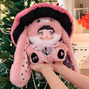 400% Nommi Mushroom Hat  Series Plush Blind Box-Cute Collectible Doll with, Mystery Surprise Toy Gift