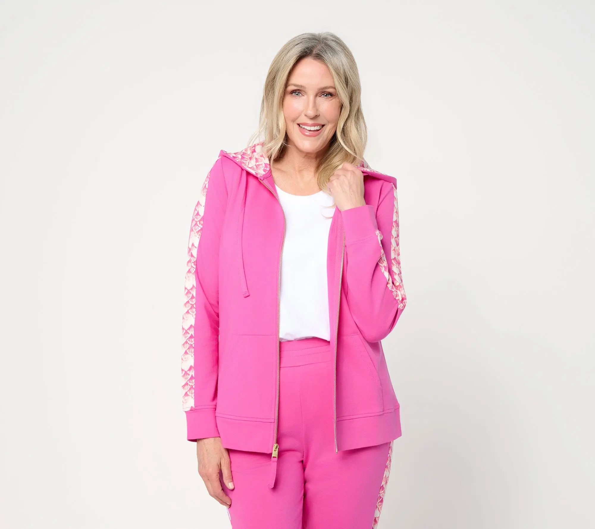 Belle Body by Kim Gravel French Terry Shell Bound Zip Hoodie