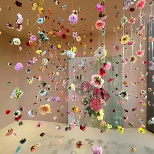 80pcs Artificial Rose Hanging Decorations - Vibrant Multicolor Plastic Fake Roses with Hooks for Wedding, Birthday, Baby Shower Backdrops, Spring Party And Home Garden Decor (No Batteries Needed), Bouquet Additions, Shabby Chic Decor
