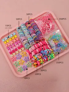 Adorable Comprehensive Hair Accessory Set Box, Elastic Bands Headbands Comb Hair Accessories, Cute All-Seasons Style