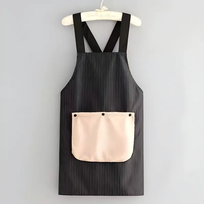 Cross Back Kitchen Apron With Pockets, Waterproof Unisex Cooking Apron With Attached Towel, Comes With 2 Replaceable Towels For Home Kitchen, Restaurant, Baking - Home Improvement.
