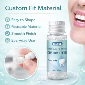 EELHOE Special Effects Tooth Wax 30ml Moldable Fake Tooth Repair for Costume Cosmetic Use Dentures Temporary Fillings Reusable Super Strong Non-toxic Oral Whitening