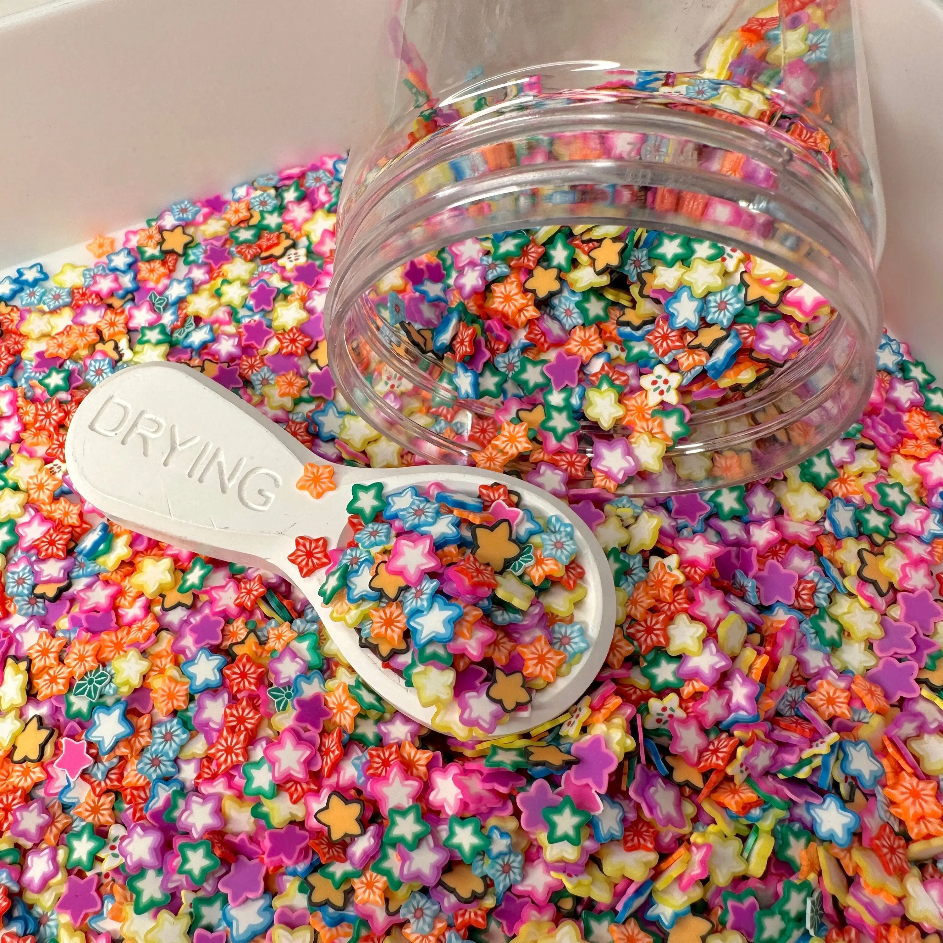 5MM Mixed Stars Polymer Clay Sprinkle Slice (NOT EDIBLE)  D12-08