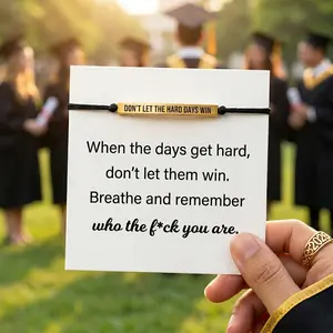 Class of 2026 Graduation Gifts for Best Friend - Inspire Bracelet Remember Who You Are, Unbiological Sister Moving Away Gift, Minimalist High School College Graduate Jewelry