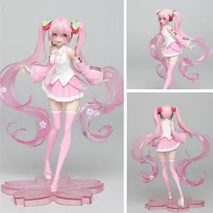 New Hatsune Miku cartoon creative cute two-dimensional hand-made model animation peripheral kawaii desktop ornaments wholesale