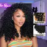 ISEE HAIR Burmese Curly Natural Black & Highlight Human Hair Half Wig with Drawstraing InvisiFit Strap Glueless Wig for Beginners  #TikTokShopFallDealsForYou