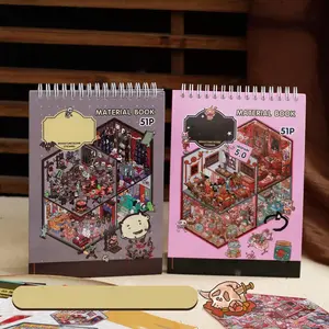 Micro Terror Landscape Sticker Book, Sticker Album, Pet Material, Horror Town Theme, Rich Materials, Perfect Birthday Festival Gift