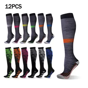 6/12 Pack Copper Compression Socks for Women and Men Circulation Best Support for Running Nursing Athletic Leg Relief Cycling