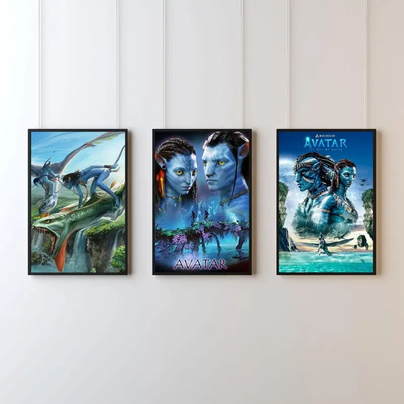 Avatar Wall Art Set Pandora Movie Poster Print Fantasy Room Decor for Fans (set of 3)