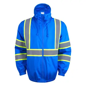 Zip-UP Windbreaker with Reflective Strips