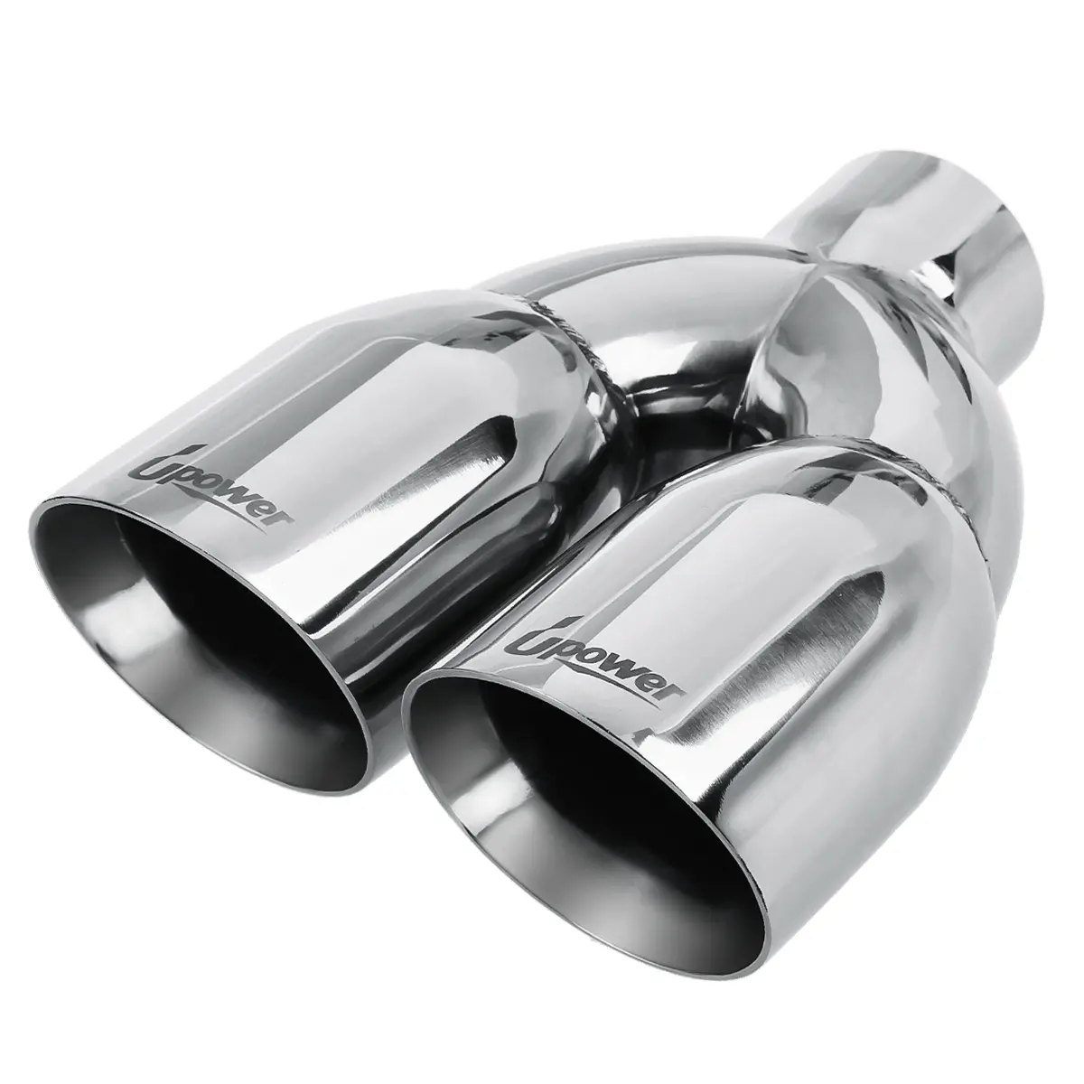 Upower Dual Exhaust Tip Tailpipe 2.5 Inch Inlet 3.5" outlet 9.5" Length Polished 304SS