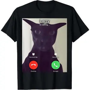 100% cotton Evil Larry Cat T-Shirt for Men Women Kids