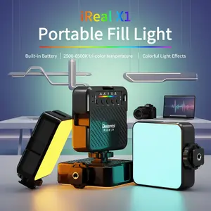Portable Colorful Light Lamp, Adjustable Brightness for Photography Video, LED Ambient Lighting, Phone Pocket Flashlight, Type-C Selfie Stick