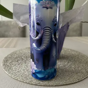 3D Floral Elephant 20oz Tumbler