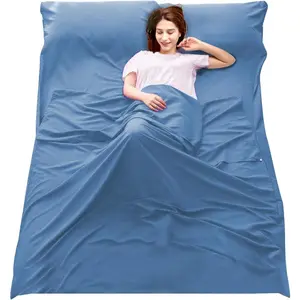 Lightweight Breathable Compact Portable Sleeping Bag Liner Bed Sheet Sack for Camping Travel Hotel Home Outdoor Use