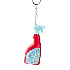Opalite Spray Bottle Keychain, Cleaning Spray Hanging Decoration, Suitable for Phone Backpack Keys, 3D Printed Charm Accessory