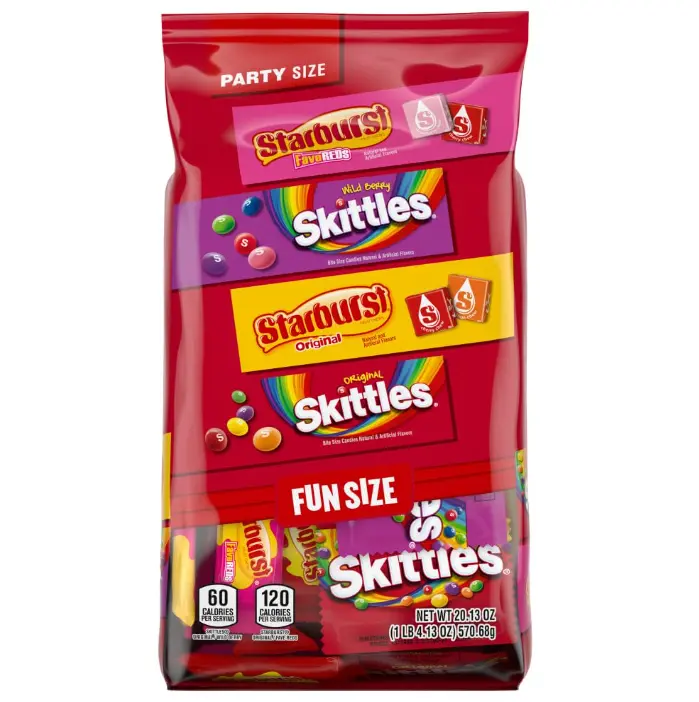 SKITTLES Wild Berry & STARBURST Original and FaveReds Fun Size Variety Pack, Snack - Bonbon