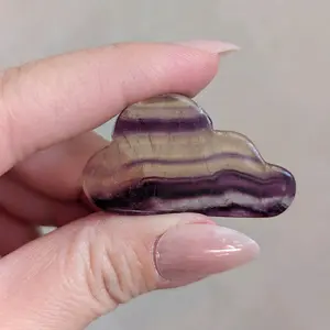 Fluorite Cloud Crystal Natural - Purple Gemstone for Healing and Decoration