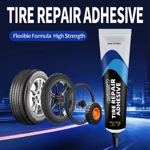 Tire Repair Adhesive, Professional Black Rubber Cement for Car, Motorcycle, Bike, Rc and More, Suitable for All Tire Types, Seamless Strong Bonding, Heavy Duty, Flexible, Waterproof, Weather Resistance, Cictiv Tire Repair Glue