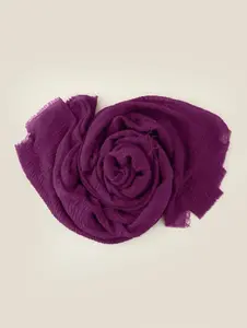 Crinkle Cotton Scarf | Purple Maroon - Soft and Versatile Accessory for Any Occasion