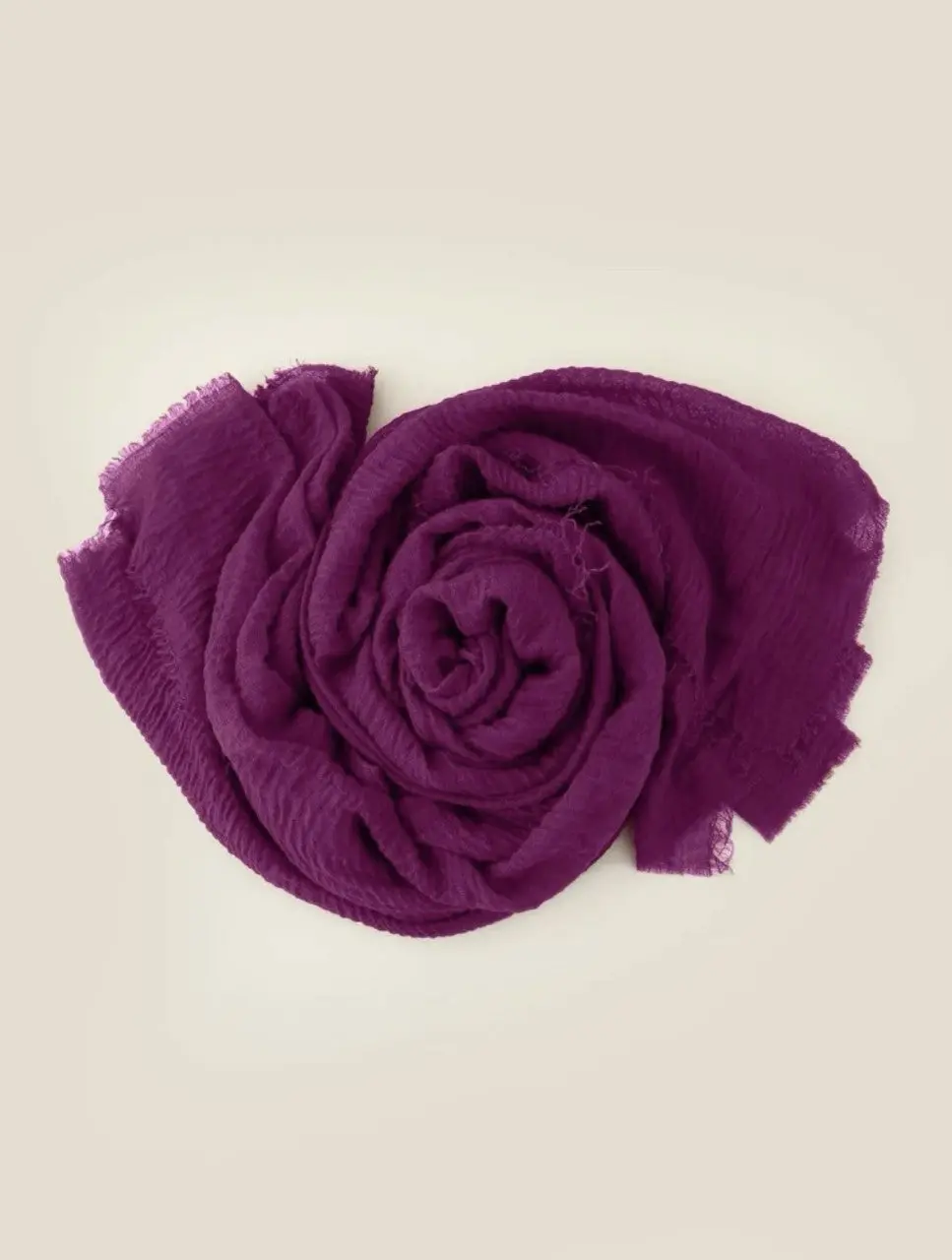 Crinkle Cotton Scarf | Purple Maroon - Soft and Versatile Accessory for Any Occasion Crinkle Cotton Scarf | Purple Maroon - Soft and Versatile Accessory for Any Occasion