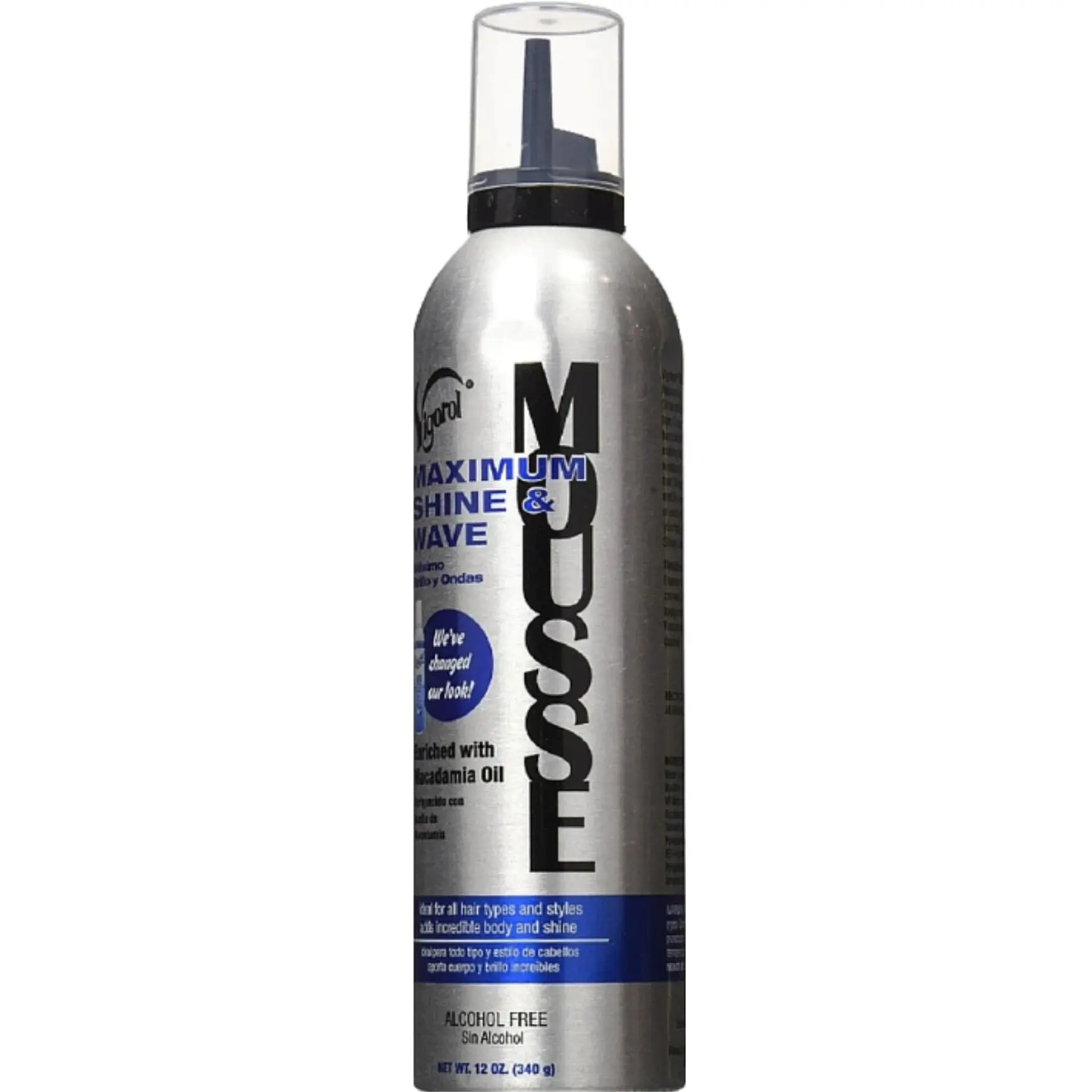Vigorol Maximum Shine Haircare Mousse, 12 oz Foam for Hair Setting