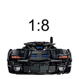 GULY10618 3927pcs 1:8 Super Sports Car Building Block Toy Motor Racing Can Control Race Car Model DIY Bricks Toys for Boys Adult