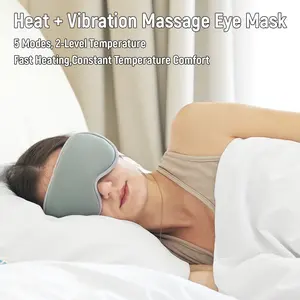 【Best Gift Choice】Eye Mask Massager - Rechargeable Heated Electric Portable Adjustable for Relaxation and Comfort Heating Pad Gift