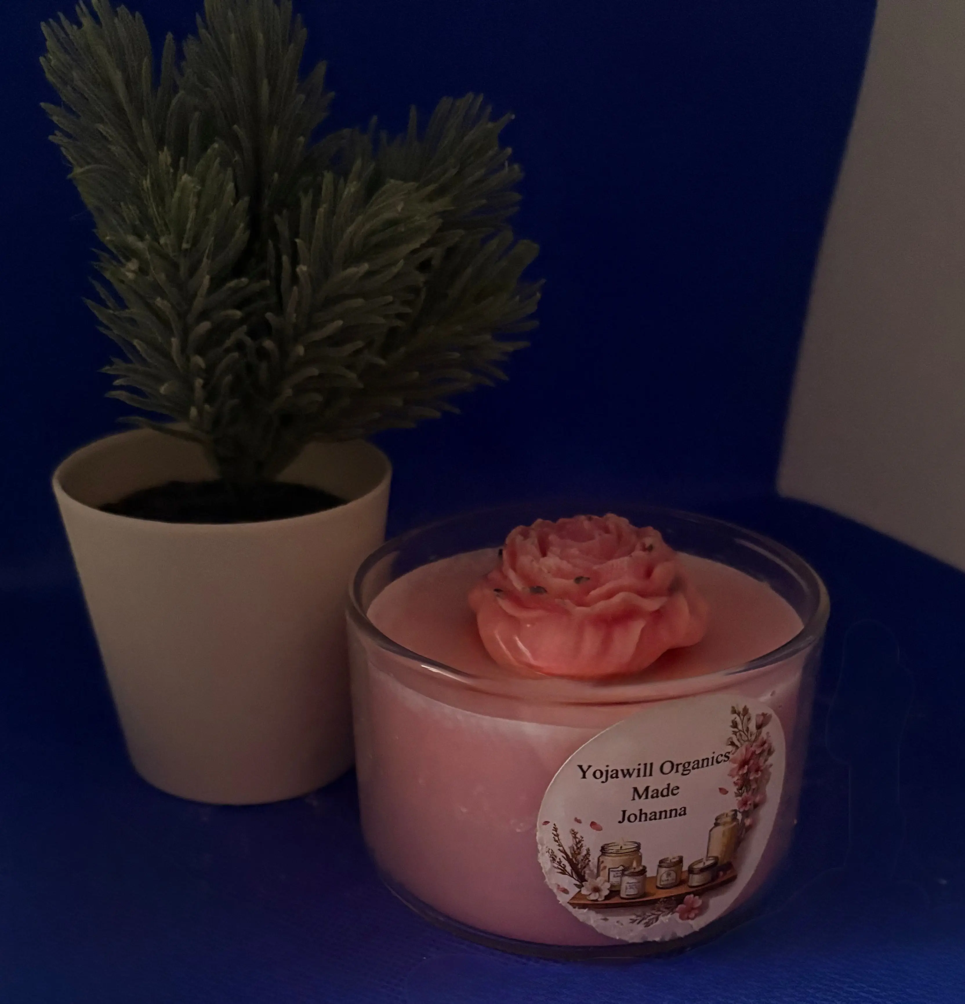 Yojawill Minimalist Organic Small Glass Jar Box Aromatherapy Soy Candle - Hand-Poured Craft, Toxin-Free Fragrance, 2-Hour Burn, All Natural Decorative Candle for Home Fragrance & House Decoration