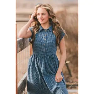 Sabrina Blue Dress - MCO - Nursing Friendly