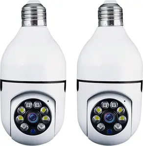 Sight Bulb Security Camera 2-Pack Two Way Talk 1080p HD Video WiFi Smart Indoor Outdoor Night Vision 360 Degree Motion Detection Easy Install Free App