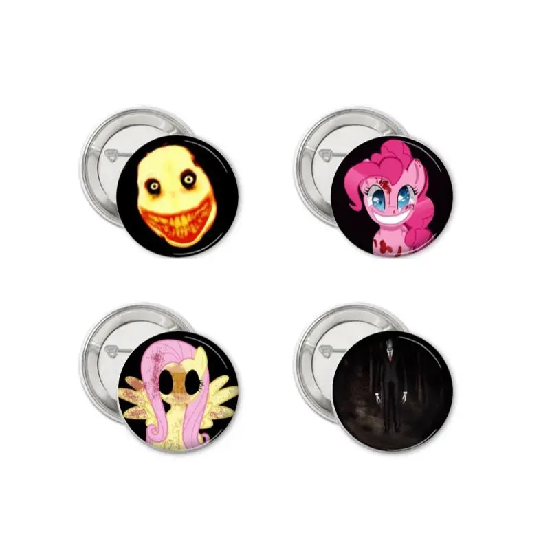 CREEPYPASTA PINS 4 PACK