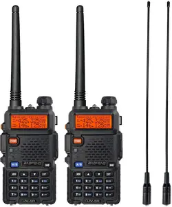 Baofeng Radio UV-5R Dual Band Two Way Radio Transceiver, Handheld Ham Radio Long Range, Portable Handheld Walkie Talkie with 771 Upgarded Antenna for Hunting Camping Survival Gear, Wireless Electronic Gadgets, Durable Audio Device (2 Pack)