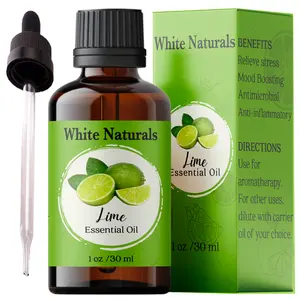 Lime Essential Oil – 100% Pure & Natural Cold-Pressed Lime Oil, Fresh & Uplifting Citrus Aroma, Ideal for Aromatherapy, Cleaning & DIY Skin Care, 1oz