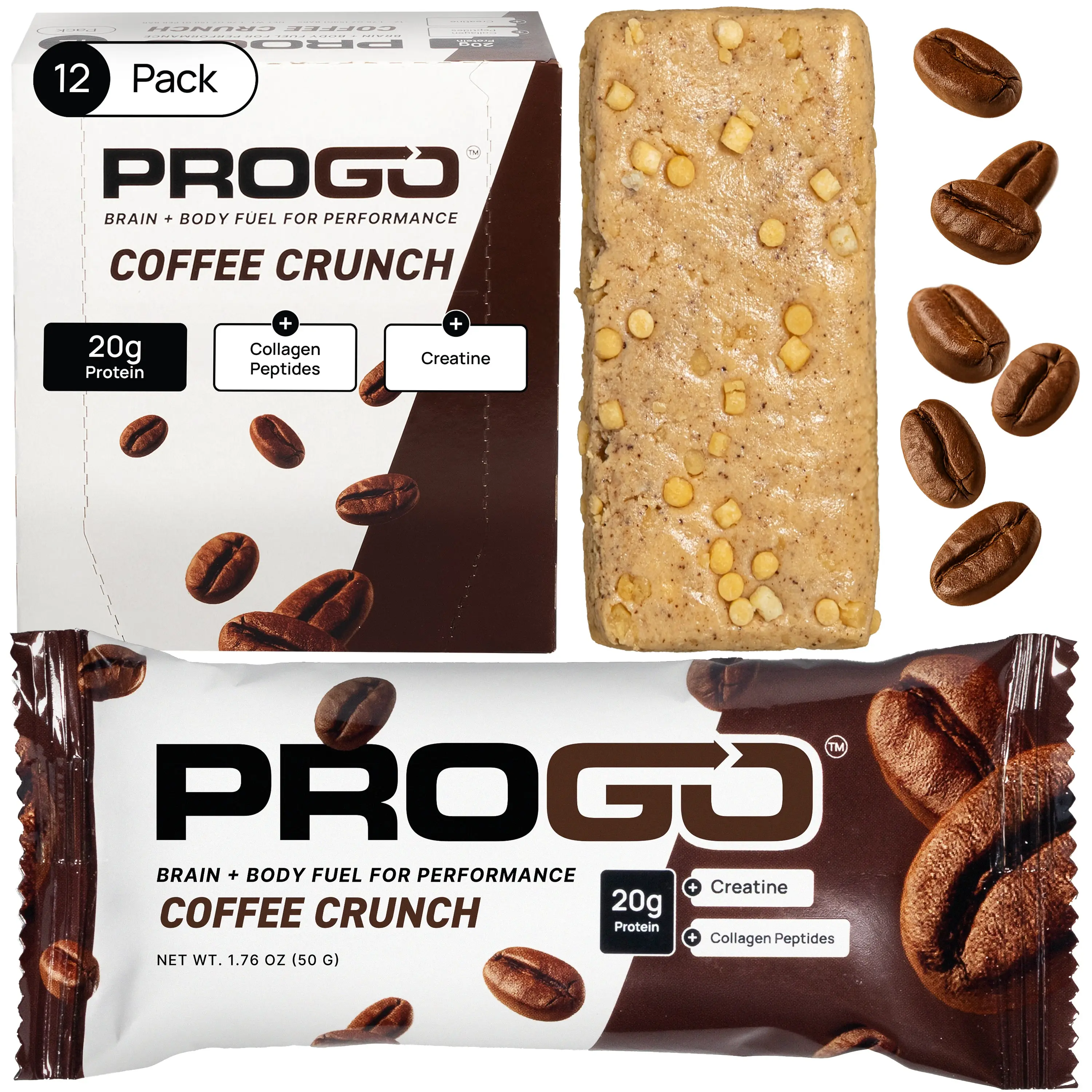 Coffee Crunch High Protein, Low Sugar Energy Boost Supplement  (12-Count, TTS)
