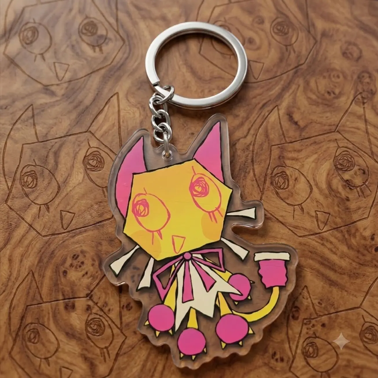 Scraps Dandy's World Roblox Acrylic Keychain, Cute Character Bag Charm, Backpack Keyring Accessory, Collectible Fan Gift