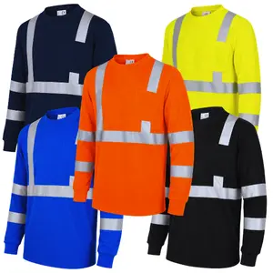 High-Visibility Long-Sleeve  Work Safety T-Shirt