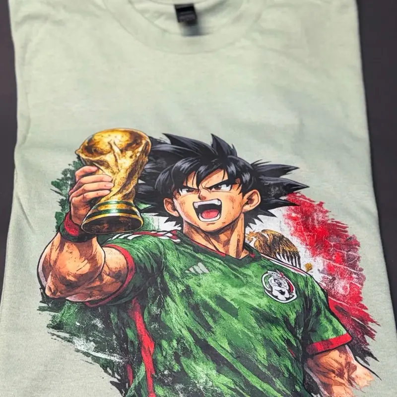 Playera  Goku Copa Mundial México Tshirt Man