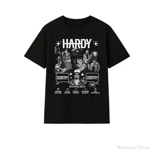 HARDY 2026 Country Tour T-Shirt, Western Concert Graphic Tee, Vintage Style Music Fan Shirt, Country Lover Apparel, Unisex Soft Cotton Top for Men Women, Trendy Gift Idea