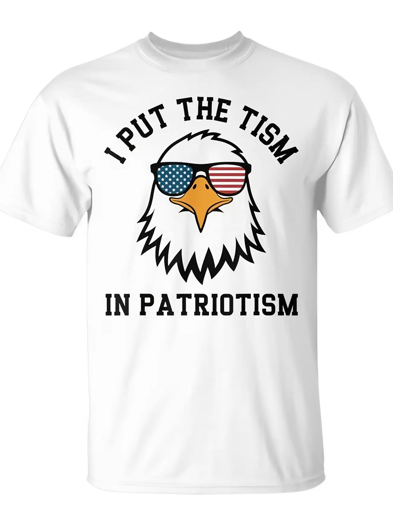 Put The Tism In Patriotism Athletic Eagle T-Shirt Unisex for Daily Wear 2026Funny Christmas Novelty Men's T-Shirt Summer Trendy Streetwear Fashion Top Quality Comfortable Casual Printed T-shirt Pure Cotton